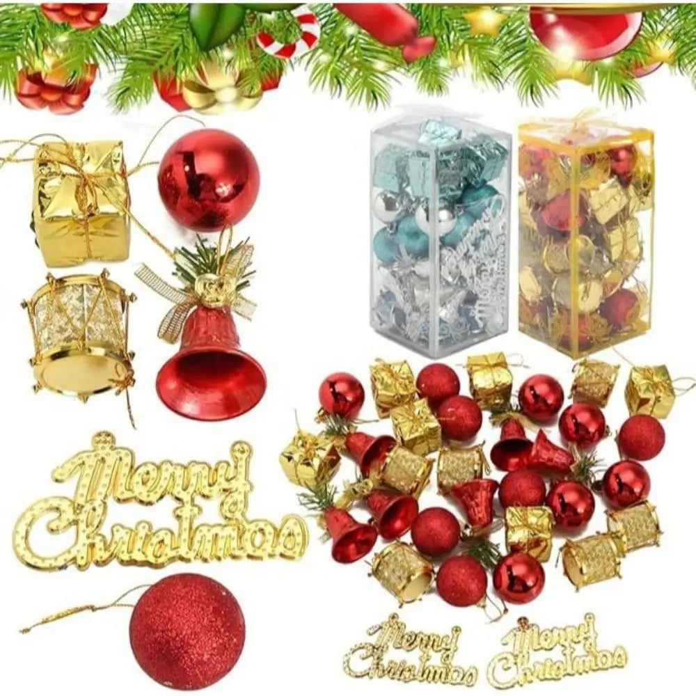 26/32 Pcs Multicolor Christmas Ornaments – Balls, Bells & Gift Boxes Christmas Ornament Set Richie's