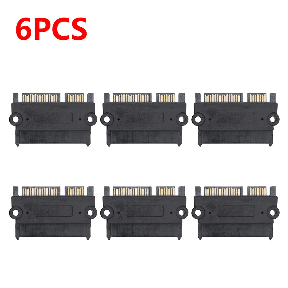 SATA 22-Pin Male to Female Power Data Adapter Converter SATA Cable Adapter Richie's 6PCS