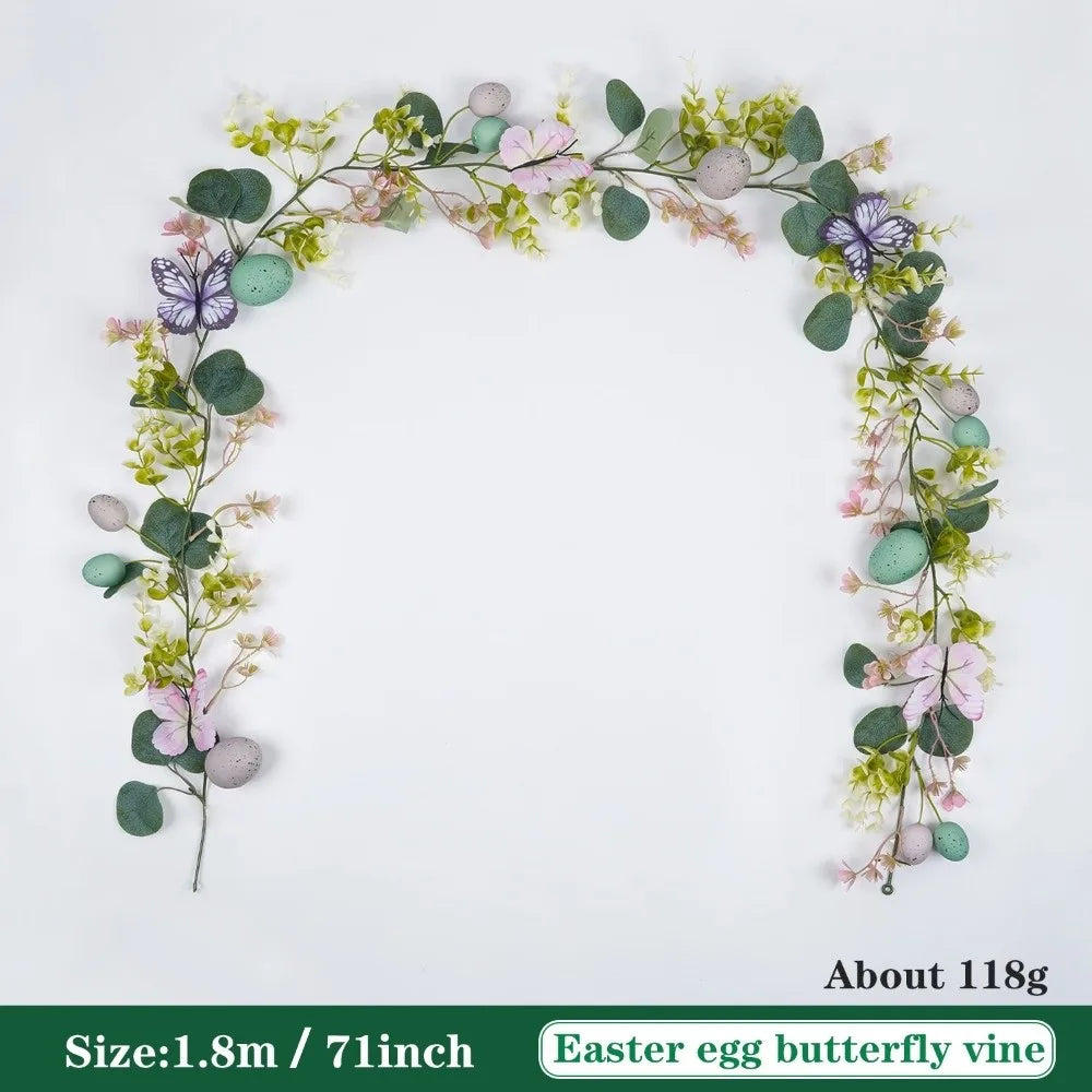 Easter Artificial Vine Wreath – Colorful Eggs & Butterfly Décor Easter Vine Wreath Richie's Butterfly Vine