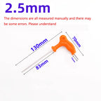 T-Handle Allen Wrench Set 2.5–14mm Metric Hex Keys | 9-Piece Hex Key Wrench Set Richie's 2.5mm