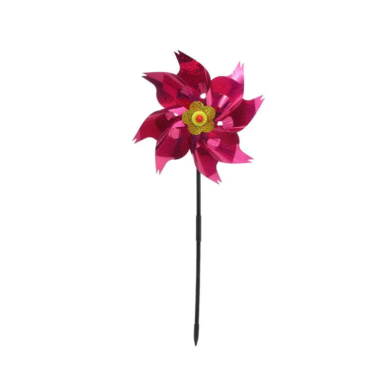 Reflective Bird Repeller Pinwheel Windmill Spinner Garden Decor Bird Deterrent Spinner Richie's rose red