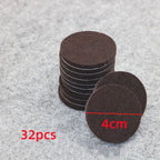 Felt Chair Leg Pads 5mm Self-Adhesive Floor Scratch Protectors Furniture Leg Pads Richie's Black Round 4cm32pcs
