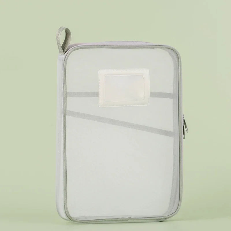 A4 Double-Layer Mesh Storage Bag – School & Office Organizer Mesh Organizer Bag Richie's green 31x23.5x4cm