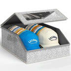 24-Cap Clear Window Hat Storage Box – Stackable Organizer Hat Storage Organizer Richie's Light Grey