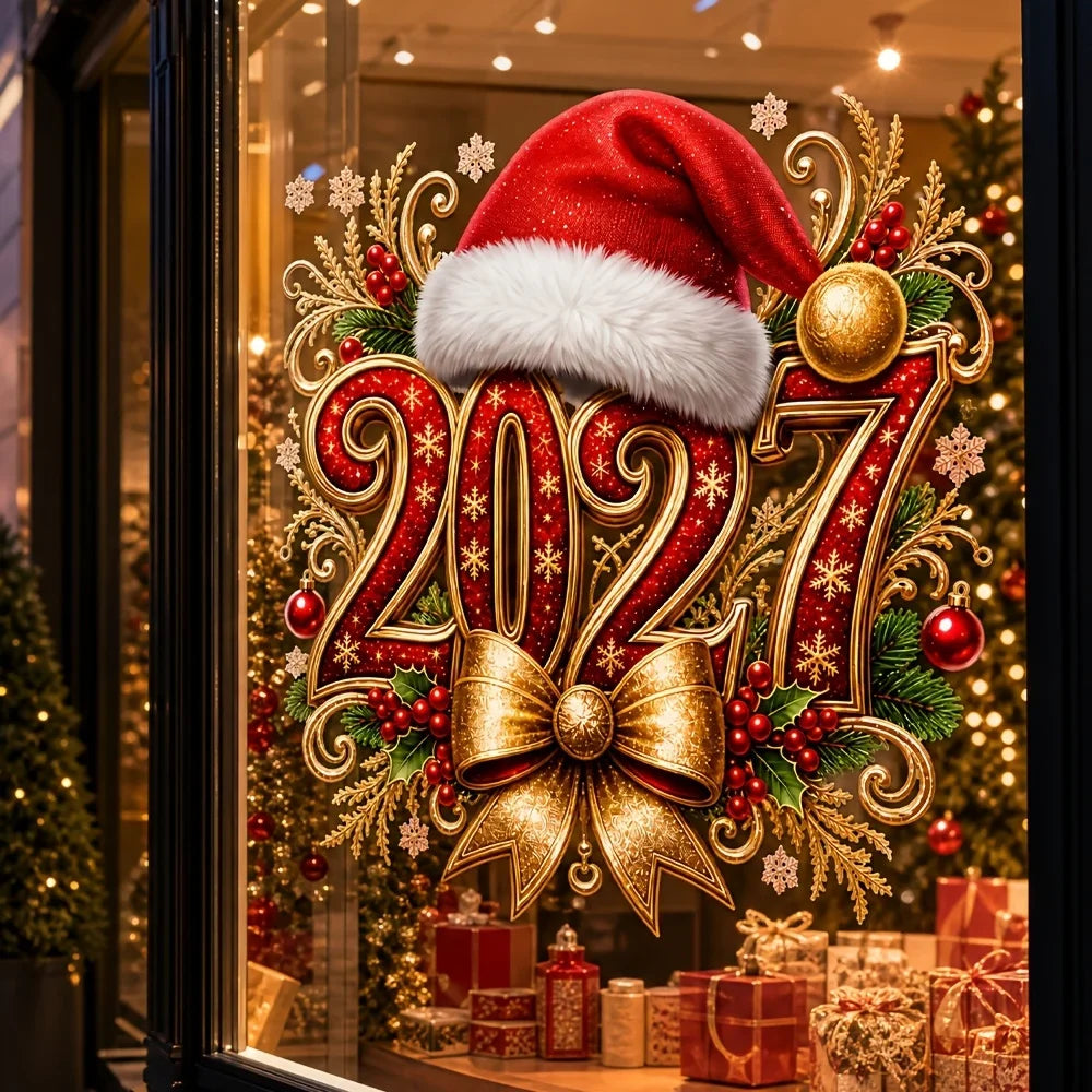 Christmas Window Clings – Reusable Santa, Snowflake & Holly Decals Window Cling Decals Richie's