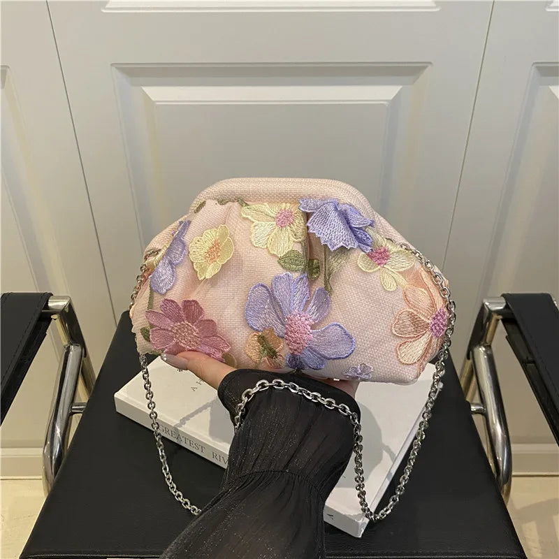Women's Sequin Evening Clutch Bag – Floral Wristlet Purse Evening Clutch Bag Richie's