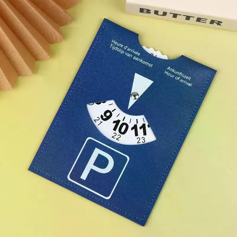 PU Leather Parking Disc 4-Language European Design | 1/3/5 Pack Car Parking Disc Richie's