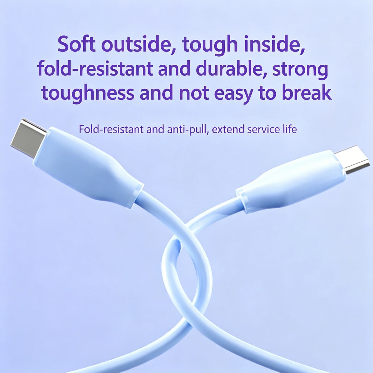 FUCHU 60W USB-C to USB-C PD Charging & Data Sync Cable USB-C Charging Cable Richie's