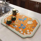 Diatom Mud Dish Drying Mat – Absorbent Bird Pattern Kitchen Mat Dish Drying Mat Richie's