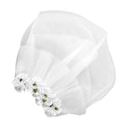White Tulle Dog Bridal Veil – Lace Floral Pet Headdress Pet Bridal Veil Richie's