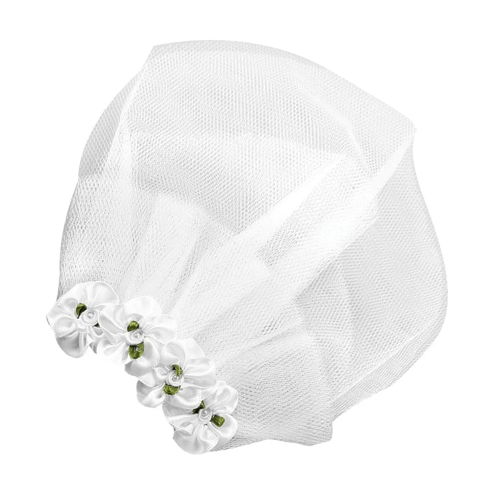 White Tulle Dog Bridal Veil – Lace Floral Pet Headdress Pet Bridal Veil Richie's