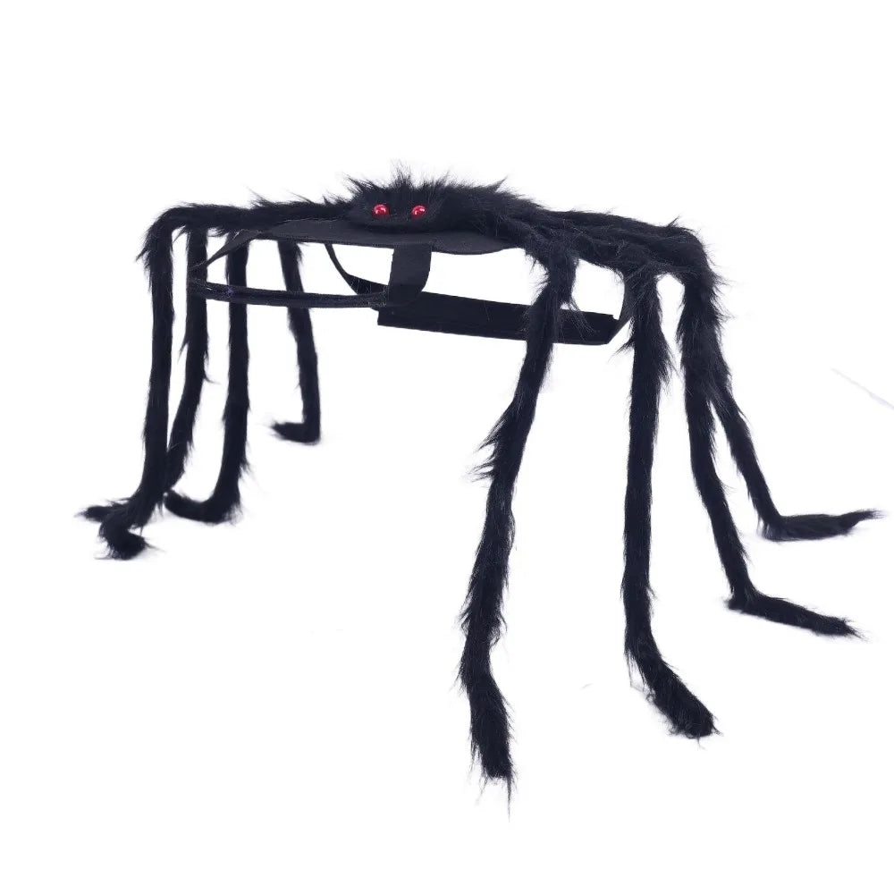Furry Spider Pet Costume – Halloween Cat & Dog Dress Up Pet Halloween Costume Richie's Black