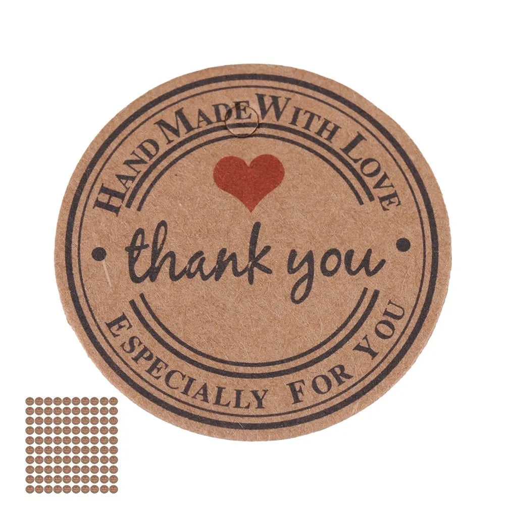 100pcs Round Kraft Paper Gift Tags with String | Brown Hang Labels Kraft Paper Tags Richie's