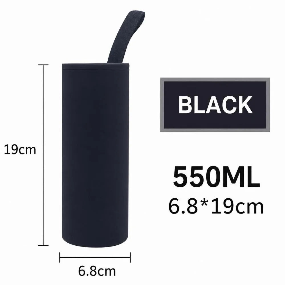 Neoprene Water Bottle Sleeve with Handle – 420/550ml Bottle Sleeve Richie's Black 550ml