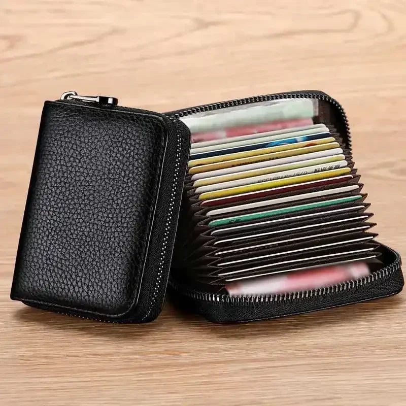 Vintage Multi-Slot Card Holder Zipper Wallet – Unisex Slim Card Holder Wallet Richie's