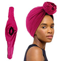 Women's Cotton Turban Head Wrap – Retro Boho Beanie Cap Turban Head Wrap Richie's wine red