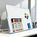 Desktop Whiteboard Set with Stand, 8 Markers, Eraser & Magnets Desktop Whiteboard Set Richie's