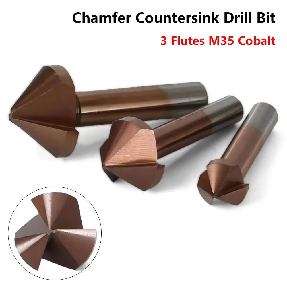 M35 Cobalt Countersink Drill Bit 3 Flutes 90° 6.3–40mm HSS Countersink Drill Bit Richie's