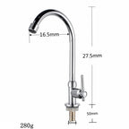 Rotatable Single Cold Kitchen Sink Faucet – Chrome Finish Kitchen Sink Faucet Richie's HJ-157