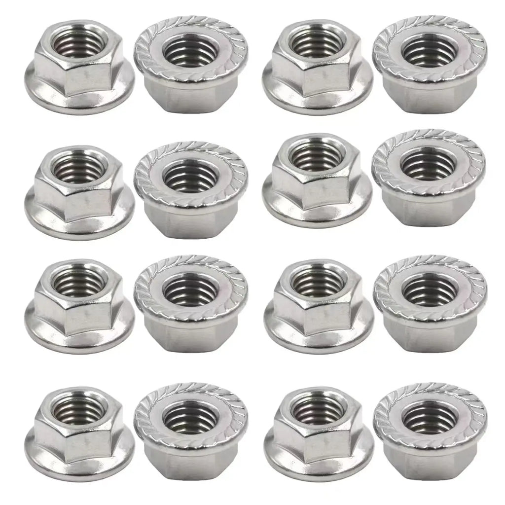 304 SS Hex Flange Nuts M3–M8 Anti-Loosening Serrated Hex Flange Nuts Richie's