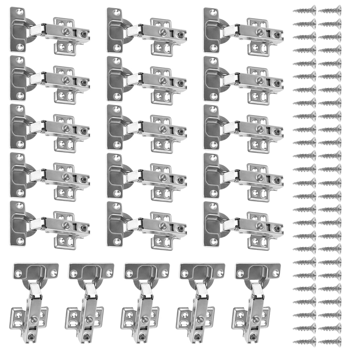 Soft Close Cabinet Hinges Concealed Steel 10/20 Pack Cabinet Door Hinges Richie's 20pcs silver