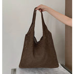 Large Capacity Knitted Crochet Shoulder Bag for Women Knitted Shoulder Bag Richie's coffee