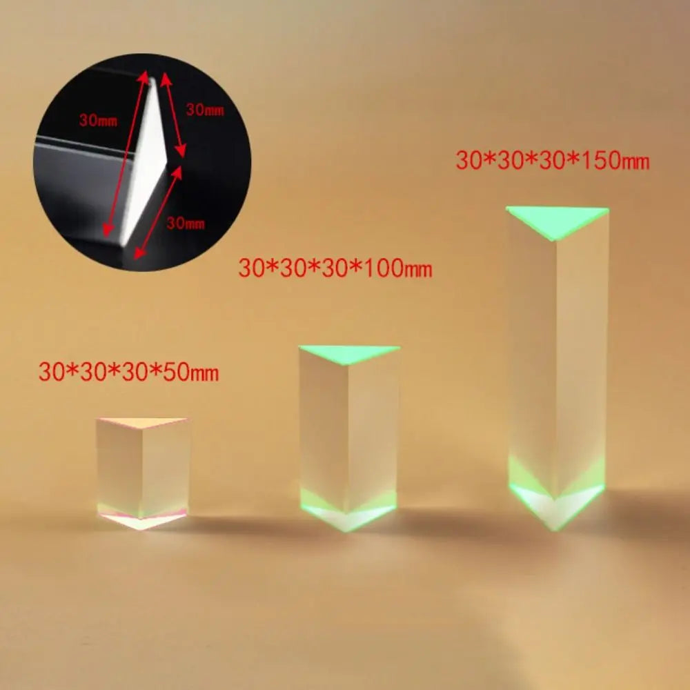 K9 Crystal Triangular Prism – Rainbow Optical Refraction Glass Optical Glass Prism Richie's