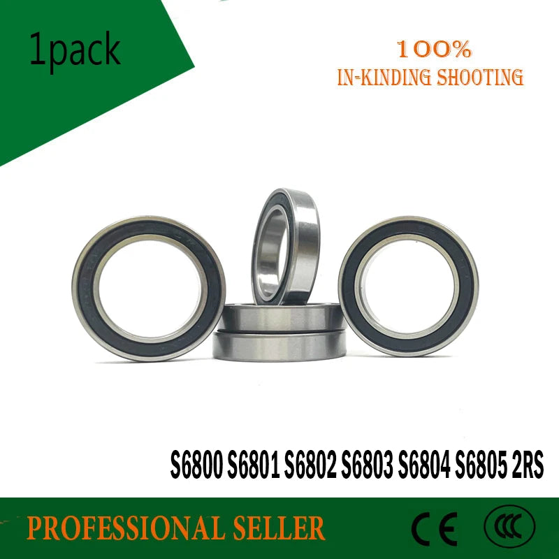 S6800 440C Stainless Steel Deep Groove Ball Bearings 10x19x5mm 2PCS Ball Bearings Richie's