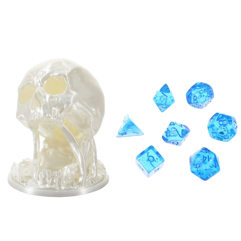 Skull Dice Tower 3D Printed DND | 7-Piece D20 Dice Set Dice Tower Richie's B