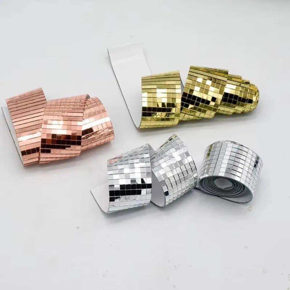 Self-Adhesive Disco Ball Mirror Sticker Glass Mosaic Tiles DIY Craft Sticker Richie's