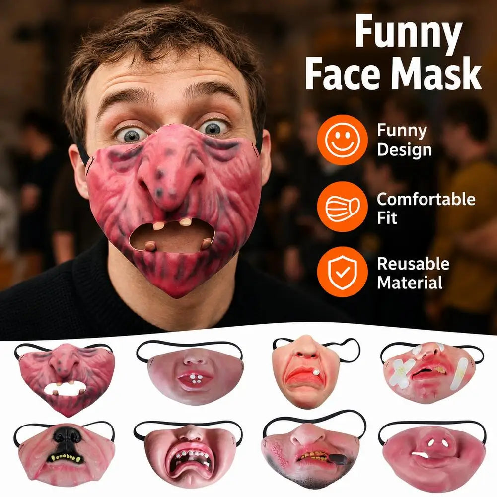 Halloween Latex Half Face Scary Mask – Cosplay Party Prop Halloween Costume Mask Richie's