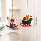 Resin Christmas Tree Ornaments – Santa & Snowman Pendants Christmas Ornaments Richie's 09
