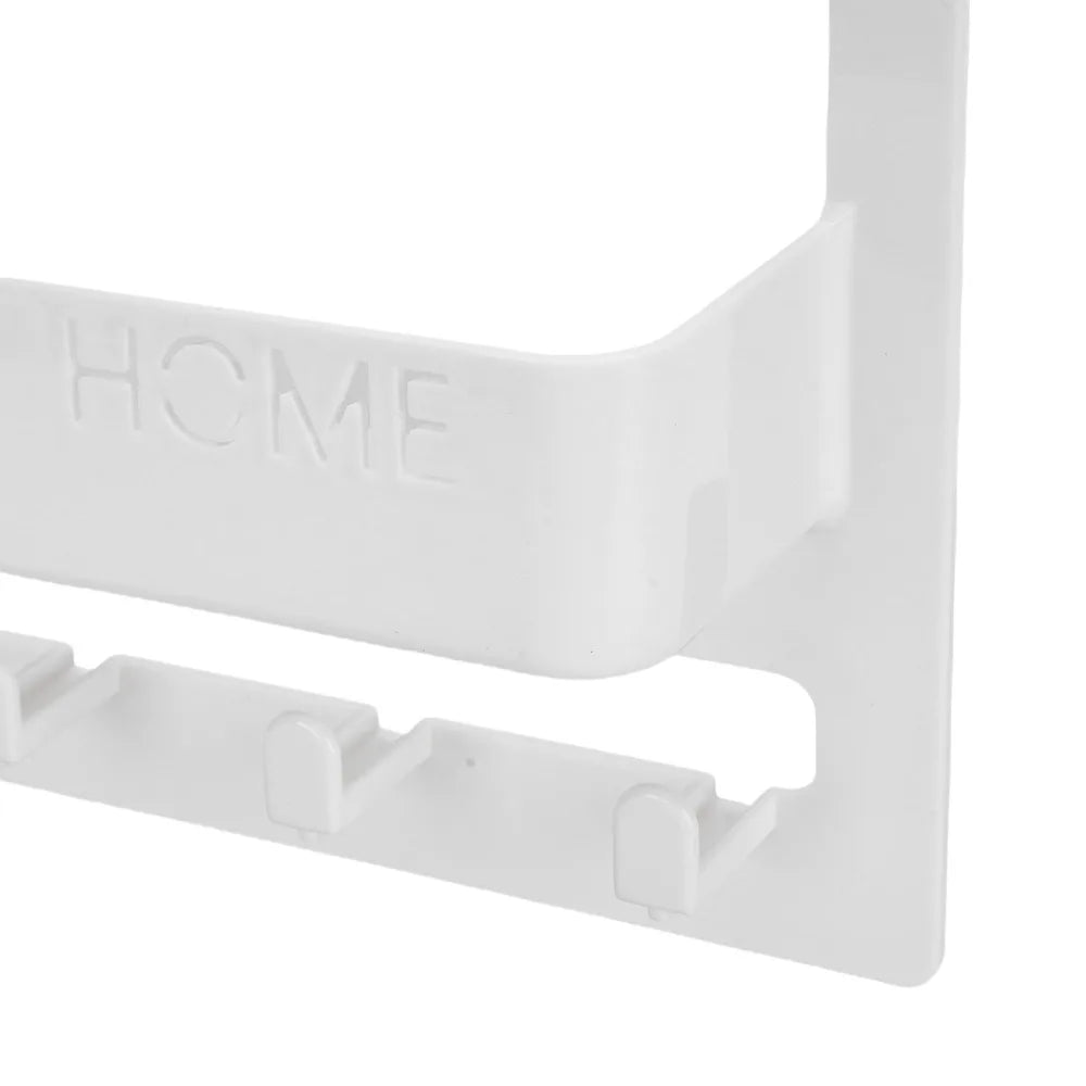 Adhesive Wall Shelf with Hooks & Cable Clips – No-Drill Wall Mount Shelf Richie's