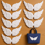 12Pcs White Mini Angel Wing Fabric Patches for DIY Crafts Fabric Craft Patches Richie's Default Title