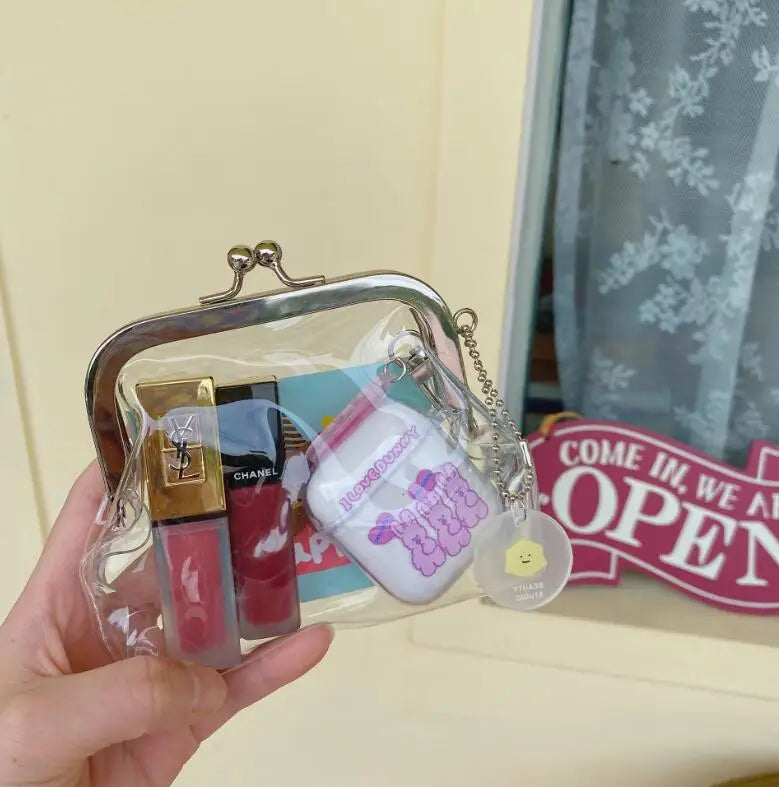 Transparent PVC Coin Purse with Iron Clasp – Mini Storage Bag Coin Purse Richie's