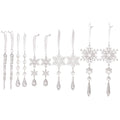 10pcs Acrylic Fake Ice Cone Snowflake Christmas Decorations Christmas Ornaments Richie's Clear