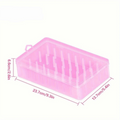 42-Axis Transparent Sewing Thread & Bobbin Storage Box Sewing Thread Organizer Richie's Pink