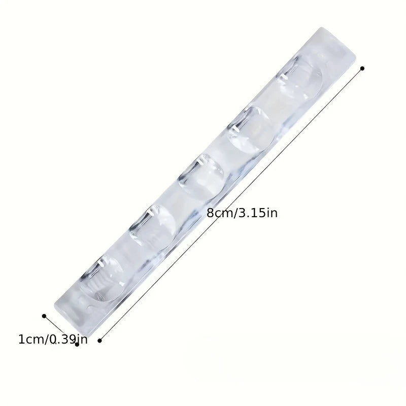 5-Slot Acrylic Nail Art Brush Holder & Gel Pen Organizer Nail Brush Organizer Richie's 1pc - Transparent