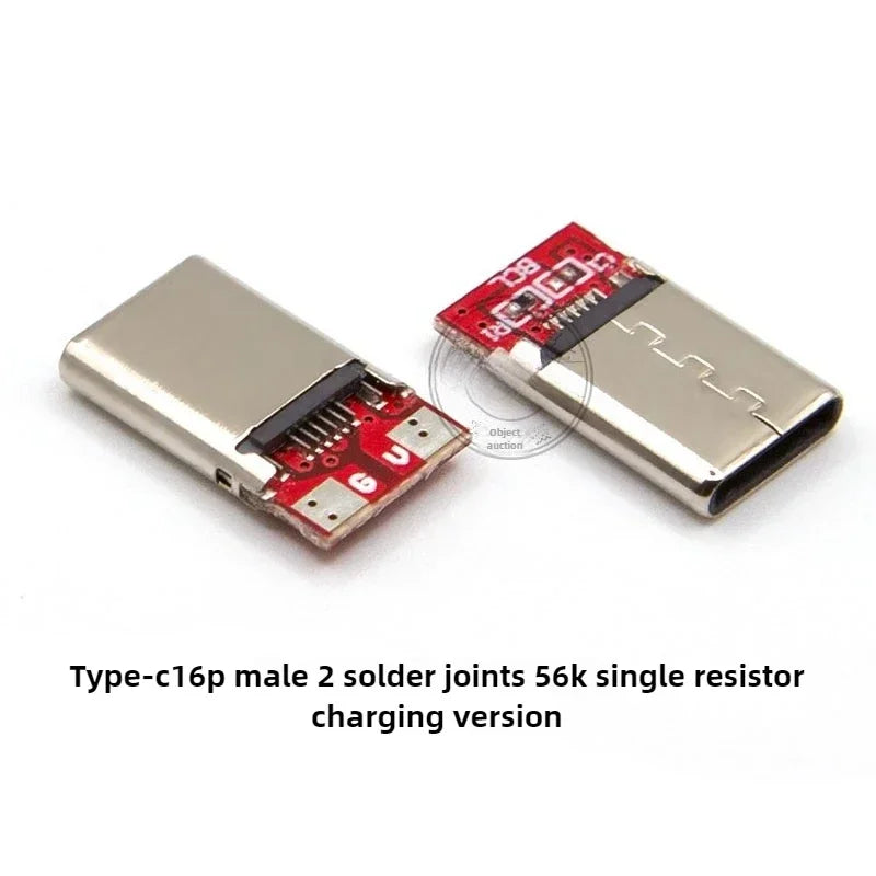 USB C Male Connector Type-C 3.1 16P/24P PCB Solder Plug 5/10PCS USB C Connector Richie's A 16P-2-1 5PCS