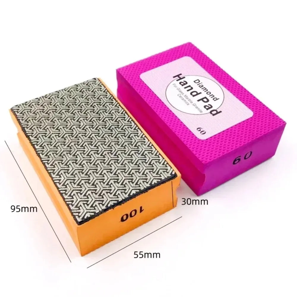 Diamond Hand Polishing Pads – Tile, Glass, Marble & Stone Diamond Sanding Block Richie's