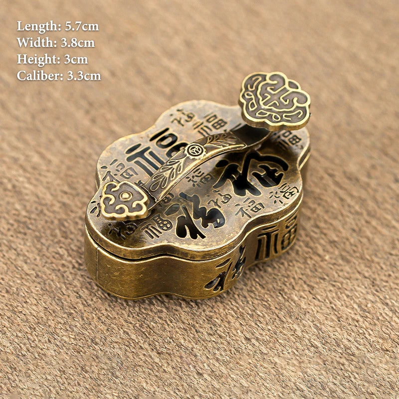 Vintage Alloy Incense Burner Stick Holder – Mini Hollow Censer