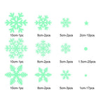 Christmas Snowflake Electrostatic Wall Stickers – Green & Silver Christmas Wall Stickers Richie's Luminous-1