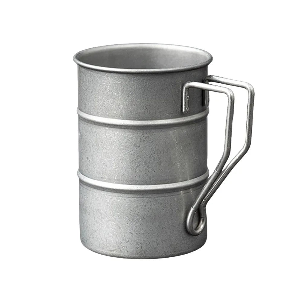 Retro Stainless Steel Mug 380/500ml – Camping & Picnic Cup Stainless Steel Mug Richie's Sliver 380ML <50ml