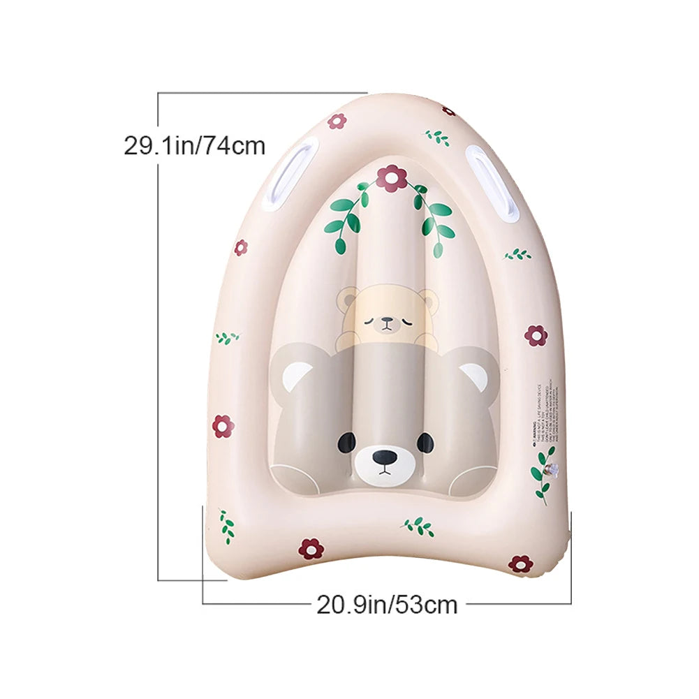 Kids Inflatable Floating Surfboard Pool Lounger | VAKIND Kids Pool Float Richie's bear 74x53cm