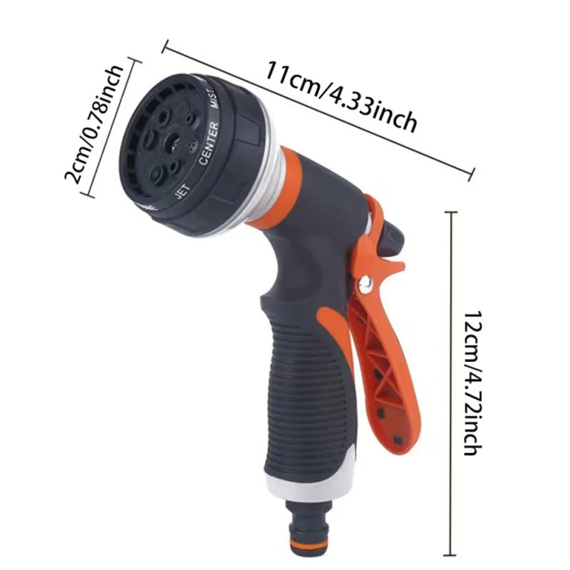 8-Pattern High-Pressure Garden Hose Spray Gun Adjustable Nozzle Garden Hose Nozzle Richie's