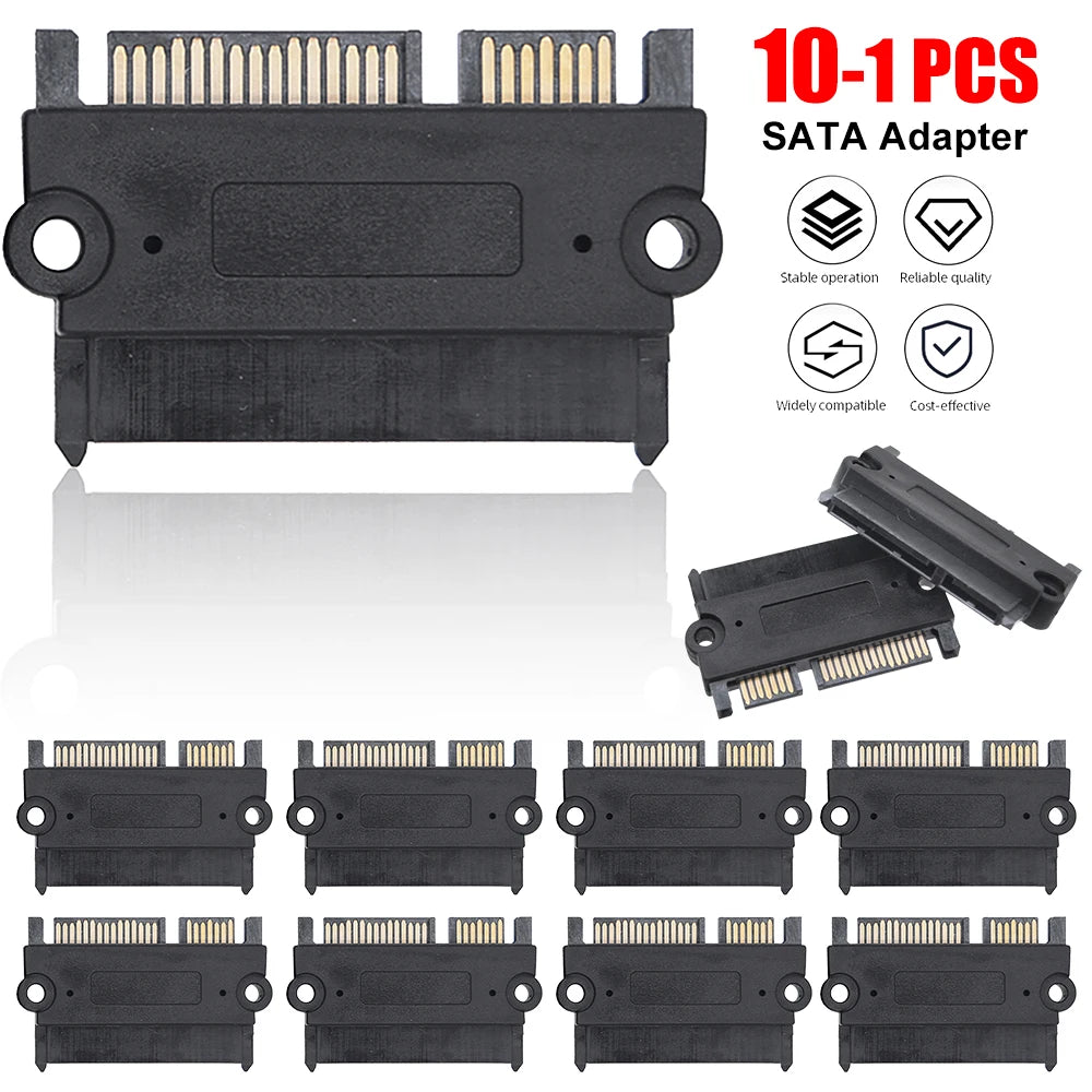 SATA 22-Pin Male to Female Power Data Adapter Converter SATA Cable Adapter Richie's