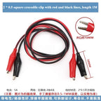 Banana Plug to Crocodile Clip Test Wire Set – Red & Black Test Lead Set Richie's A to A 1 Pair