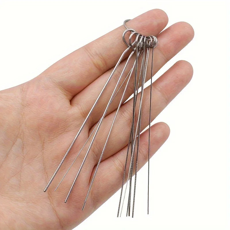 10-Pc Stainless Steel Shower Head Nozzle Cleaning Needle Set Shower Cleaning Brush Richie's