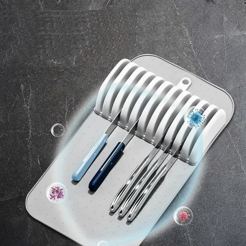 Knife Drawer Organizer Mat – 5 or 11 Slot Non-Slip Knife Drawer Organizer Richie's