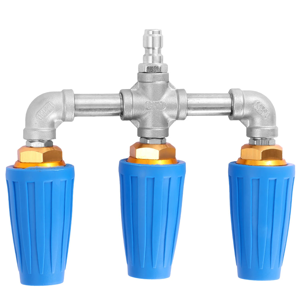 4-in-1 Turbo Nozzle 360° Rotating 4000 PSI 1/4" Quick Connect Pressure Washer Nozzle Richie's Triple Nozzle
